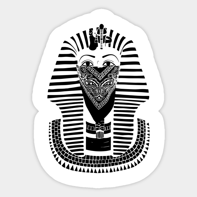 Pharaoh Thug Egyptian Bandana Sticker by UNDERGROUNDROOTS